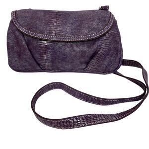 Relic Purple Faux Leather Crossbody Bag Alligator Embossing Hang Tag
